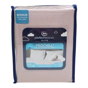 Serta PerfectSleeper Elite ProChill Twin Sheet Set Dusty Pink